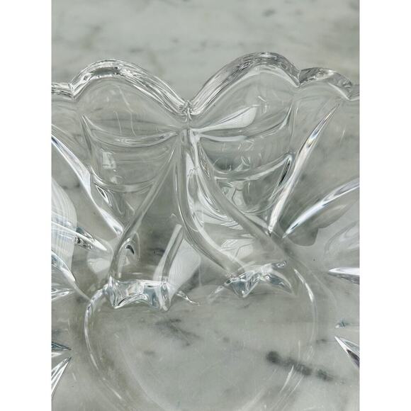 Gorham Heart Shaped Fine Crystal Bowl w/ Bow Germany Candy Dish 1831 Trinket - Picture 6 of 14
